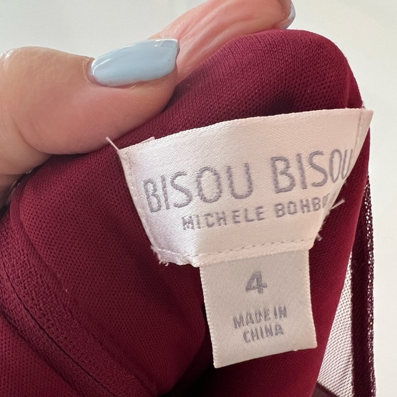 SEXY Body Con Bisou Bisou Berry/Gold Sequin Sleeveless Cocktail Dress-Size 4 - Picture 9 of 9